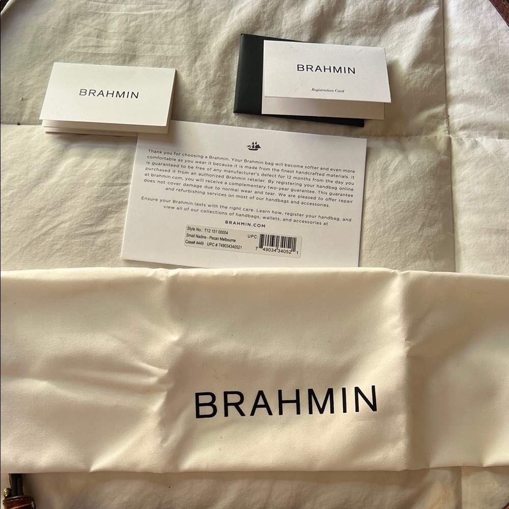 Brahmin Rich Brown Croc-Embossed Crossbody Bag - Picture 2 of 9